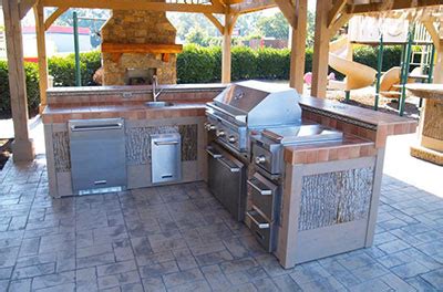 An outdoor fireplace/brick oven makes this patio the place to be all year long. Outdoor Kitchen and Fireplace - Complete Chimneys LLC