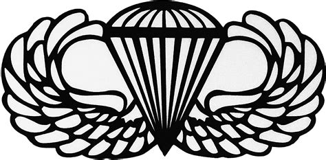 The Reflective Basic Parachutist Badge Fullsize Us Army