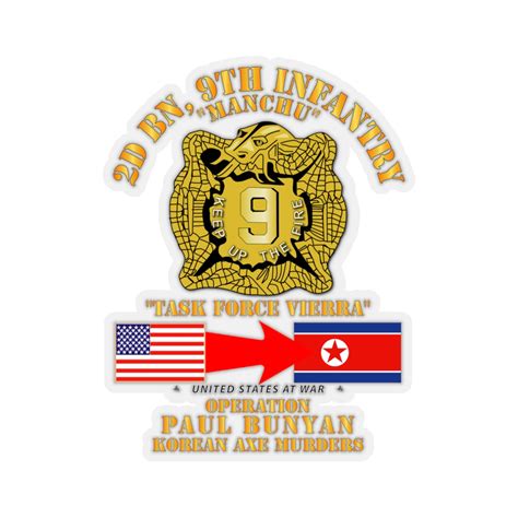 Kiss Cut Stickers Operation Paul Bunyan 2nd Bn 9th Infantry Kore