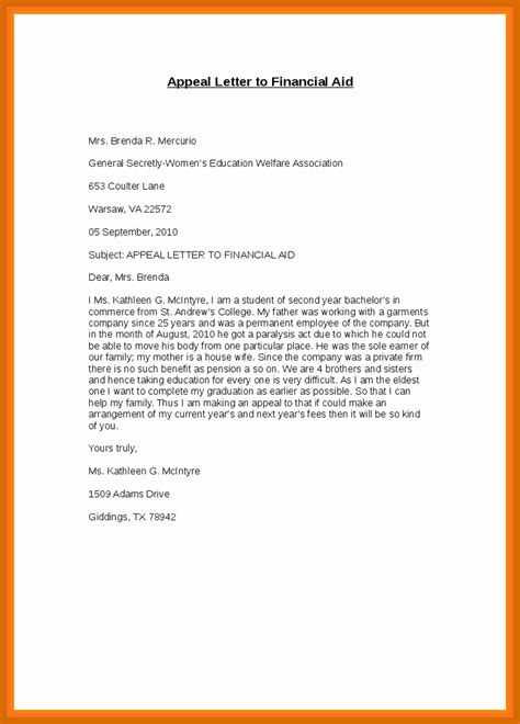 Sap Appeal Letter Template