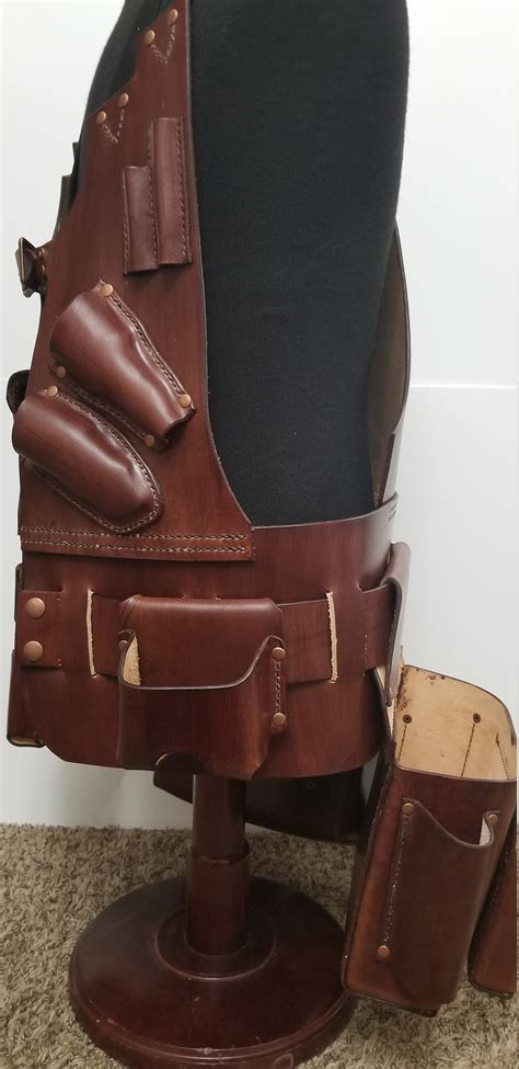 handmade leather tool vest customized leather tool vest etsy canada