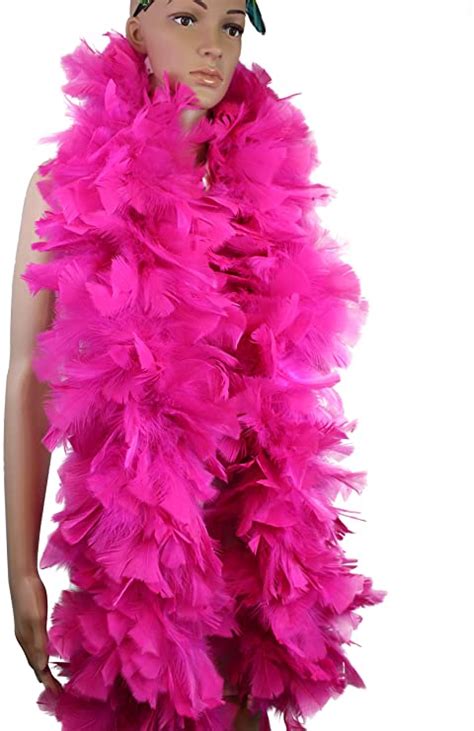 A Mannequin Wearing A Pink Feather Boa