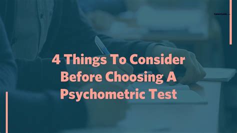 4 Things To Consider Before Choosing A Psychometric Test Psychometric