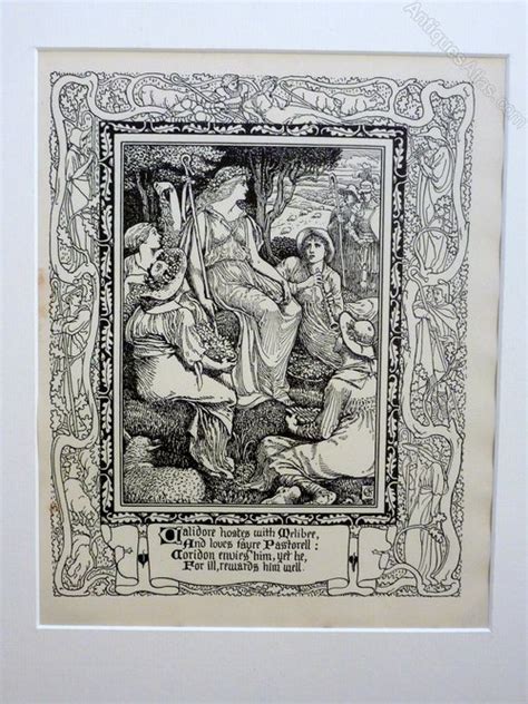 Antiques Atlas Original Walter Crane Faerie Queene Woodcut