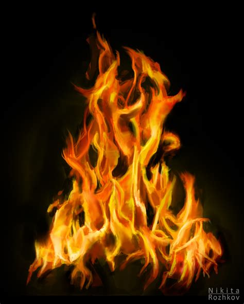 Как рисовать огонь пламя Процесс рисования Стадик Пикабу
