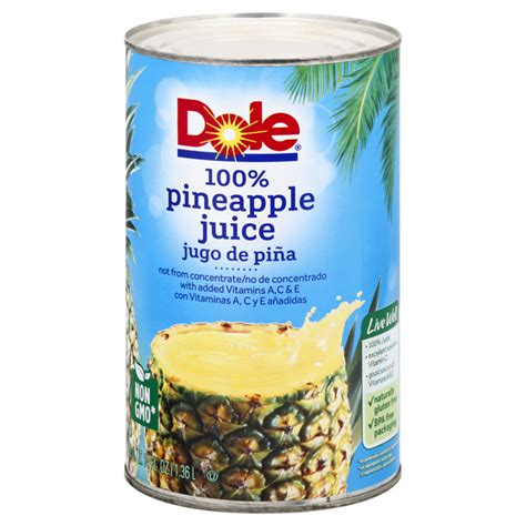 Dole 100 Pineapple Juice Hy Vee Aisles Online Grocery Shopping