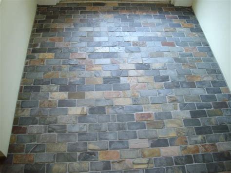 Foyer Tile Small Bricks Of Slate For Designing My Home