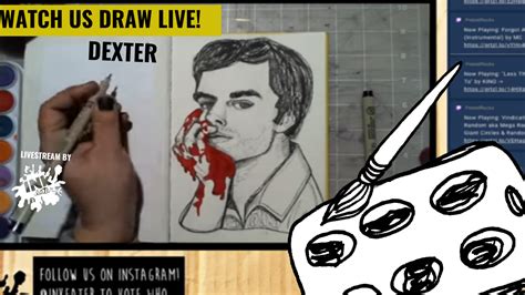 Drawing Dexter Morgan From Dexter Come Hang Out Live Time Lapse