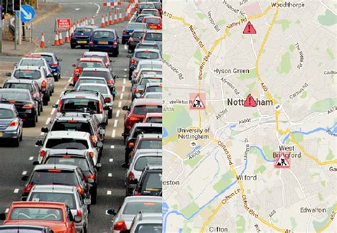 Roadworks Nottinghamshire Map Updates Traffic Notts Tv News The