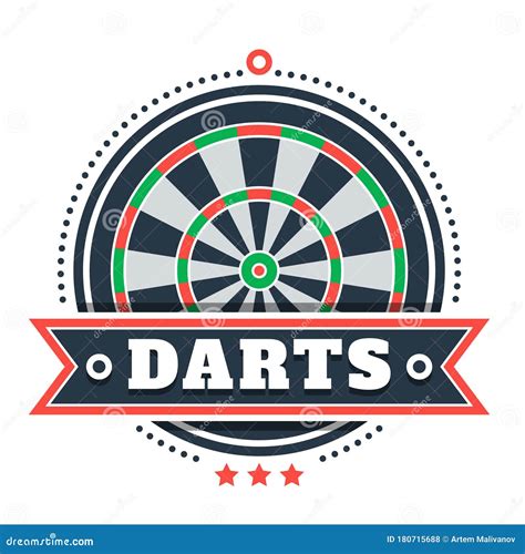 Darts Tournament Or Club Logo Stock Vector Illustration Of Dart Club