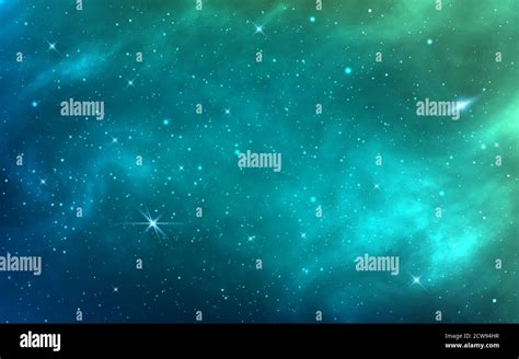 Space Background Green Realistic Cosmos Texture Galaxy With Colored