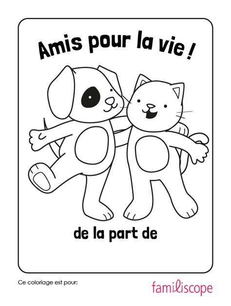 Dessin à imprimer du net est un site qui propose de magnifiques coloriages pour enfants. Coloriages à personnaliser : Amis pour la vie