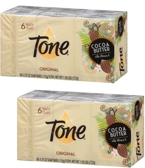 Tone Bar Soap Cocoa Butter Original Bath Soap Creamy Lather 425 Oz X
