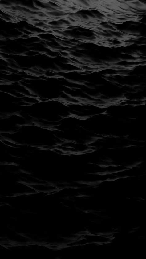 Download Dramatic Black Iphone With A Majestic Sea Wave Backdrop