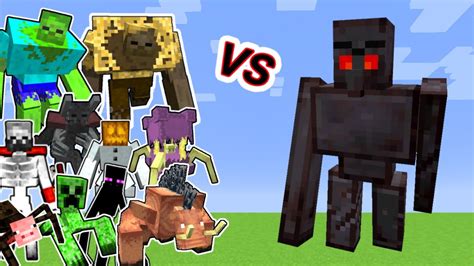 Netherite Golem Vs Mutant Beasts And More Mutants In Minecraft Youtube