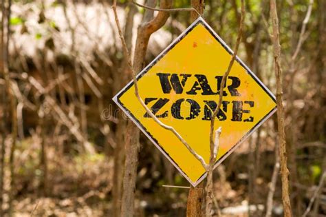 War Zone Signboard Stock Photo Image Of Sign Direction 10493710
