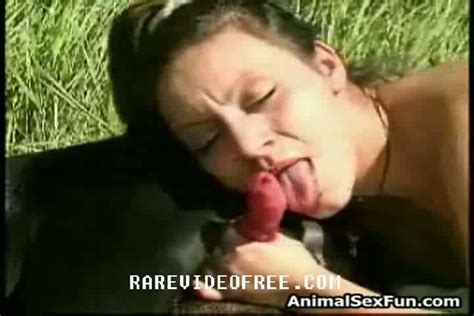 The Girl Does Blowjob To Her Dog And Have Sex With Her In