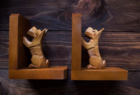 Vintage Wooden Bookends Wooden Bookends Etsy