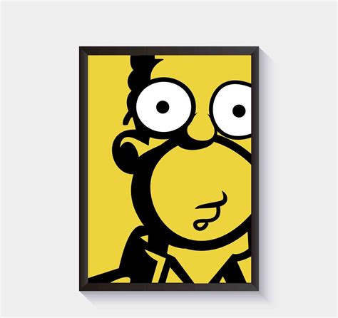 Simpsons Wall Art Simpsons Poster Homer Simpson Print Homer Etsy Uk