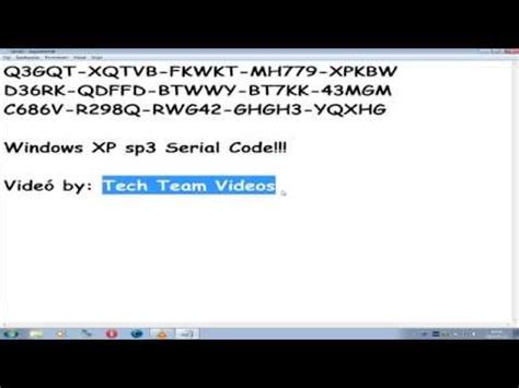 Windows xp professional polish (compilation 2600) serial number s/n. Windows XP sp3 Serial Number(code) - YouTube