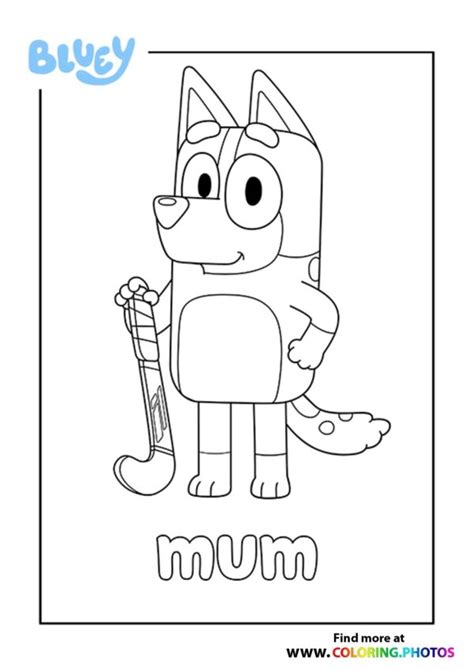 Bluey Coloring Pages Black And White