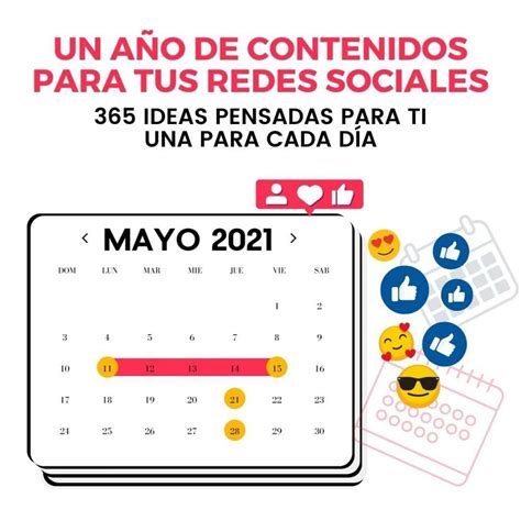 Calendario de contenidos para Redes Sociales 2021 Jommy Martínez