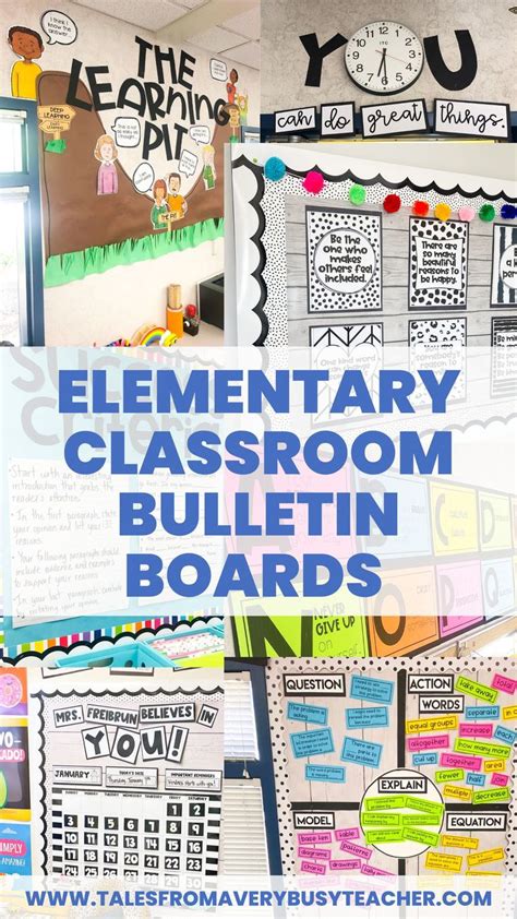 A Classroom Bulletin Board With The Words Elementary Classroom Bulletin