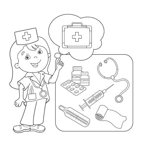 736x768 medical instruments coloring pages printable coloring free medical. Medical Coloring Pages at GetColorings.com | Free ...
