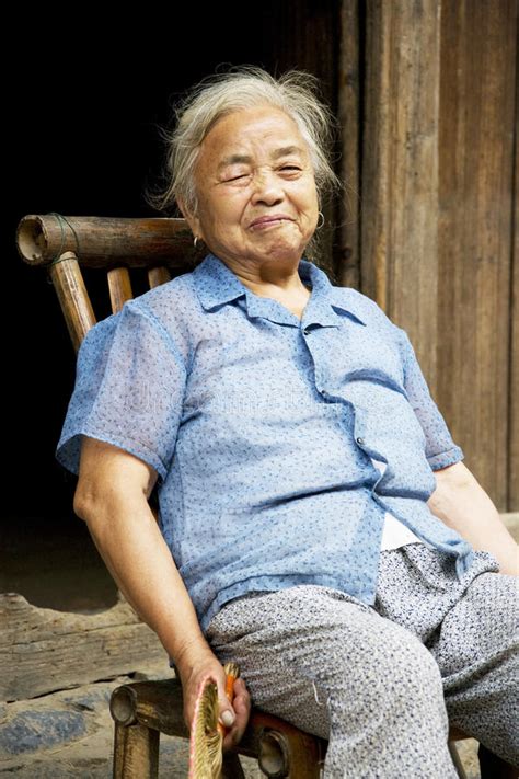 Elderly Chinese Lady At Daxu Stock Photo - Image of female, guangxi ...