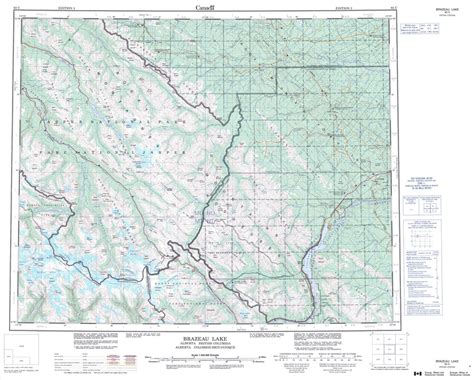 Buy Brazeau Lake Topo Map 083c Yellowmaps Map Store