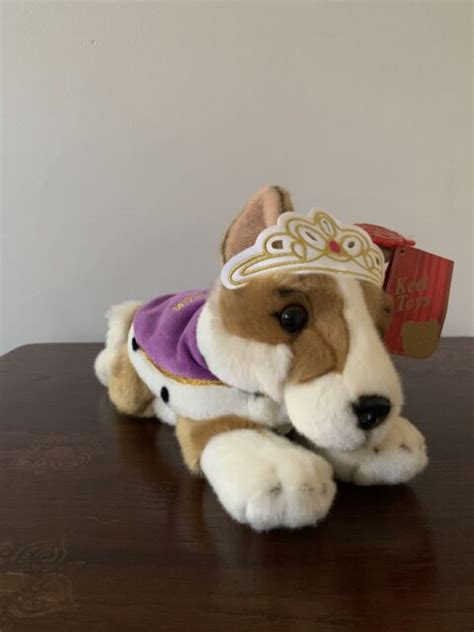 Keel Toys Queen Corgi Cape Crown I Love London Dog Plush Soft Toy