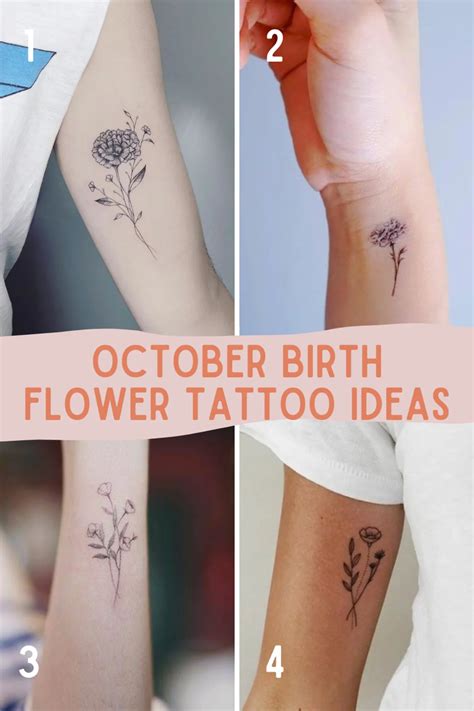 October Birth Flower Tattoo Ideas Marigolds Cosmos Artofit