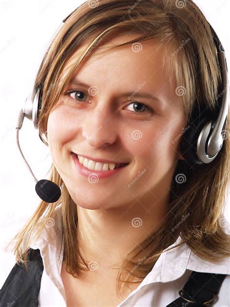 Woman Wearing A Headset Stock Image Image Of Callcenter 4253443