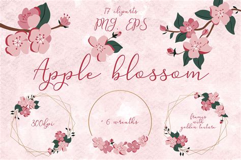 Apple Blossom Flower Clipart Purple Cherry Blossom Flower Clipart By