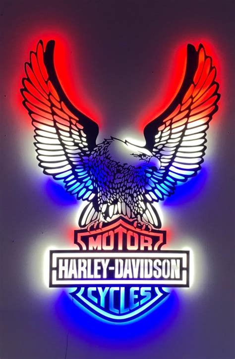 Harley Davıdson Eagle Logo Dxf Drawing Etsy