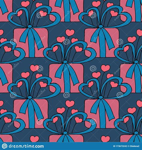 Valentine`s Day Seamless Pattern With Hearts And Ts Beautiful