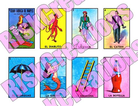 Loteria Cards Pdf Printable 1 54 Digital Download Etsy