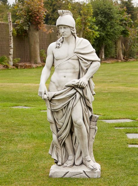 Roman Gladiator And Goddess Stone Garden Statues