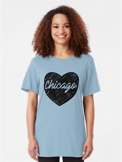 I Love Chicago I Heart Chi Town Cursive T Shirt By Ggshirts