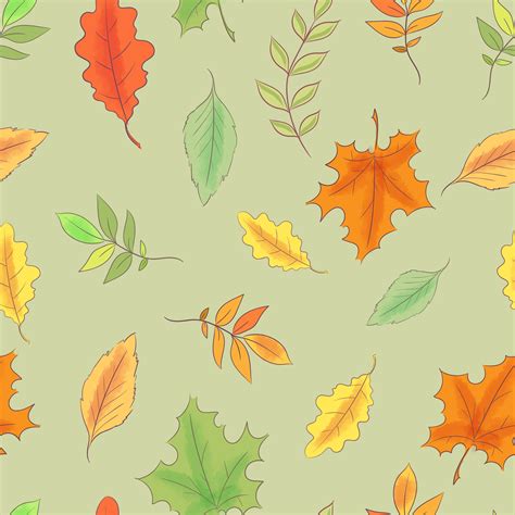 Autumn Leaves Pattern Royalty Free Vector Image Fb