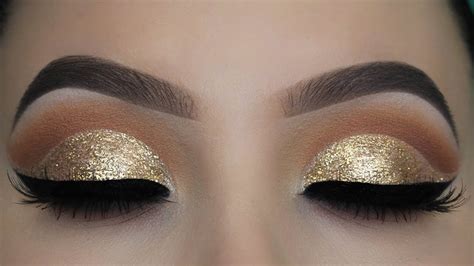 Crystal Gold Glitter Eye Makeup Tutorial Glitter Eye Makeup Silver