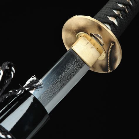 Katana Courbé épée Katana Japonaise Faite à La Main En Acier Damas