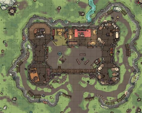 Small Fort Battle Map 3 Floors Dungeondraft Fantasy Map Maker