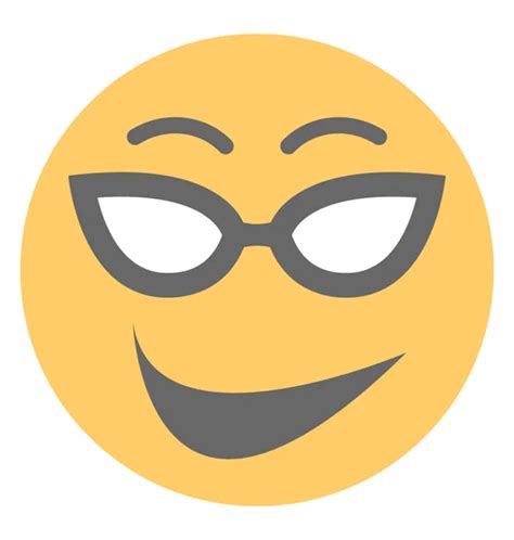 Cool Smiley Face Happy Emoji — Stock Vector © Vectorspoint 187282772