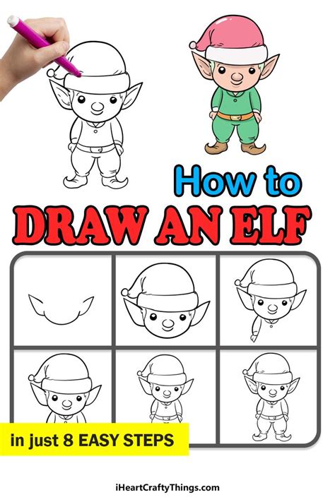 How To Draw An Elf A Step By Step Guide In 2021 Elf Drawings
