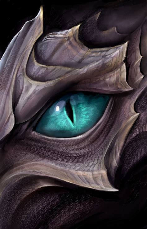 A Close Up Of A Dragons Eye With Blue Eyes