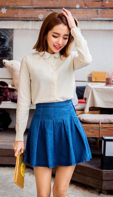 [chuu] Pleated Mini Skirt Kstylick Latest Korean Fashion K Pop Styles Fashion Blog