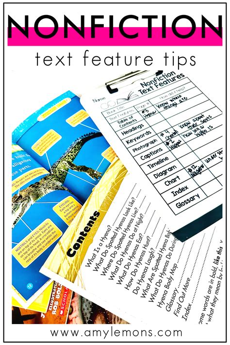 How To Teach Nonfiction Text Features With A Chant And Free Activity