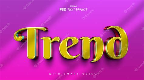 Premium Psd Trend Golden 3d Text Effect Template Design