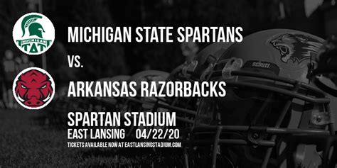 Michigan State Spartans Vs Arkansas Razorbacks Tickets 22nd April
